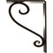 Ekena Millwork Edwards Wrought Iron Bracket, (Triple center brace), Antiqued Brass 2"W x 5 1/2"D x 8"H BKTM02X05X08TEDABS - alternate 2